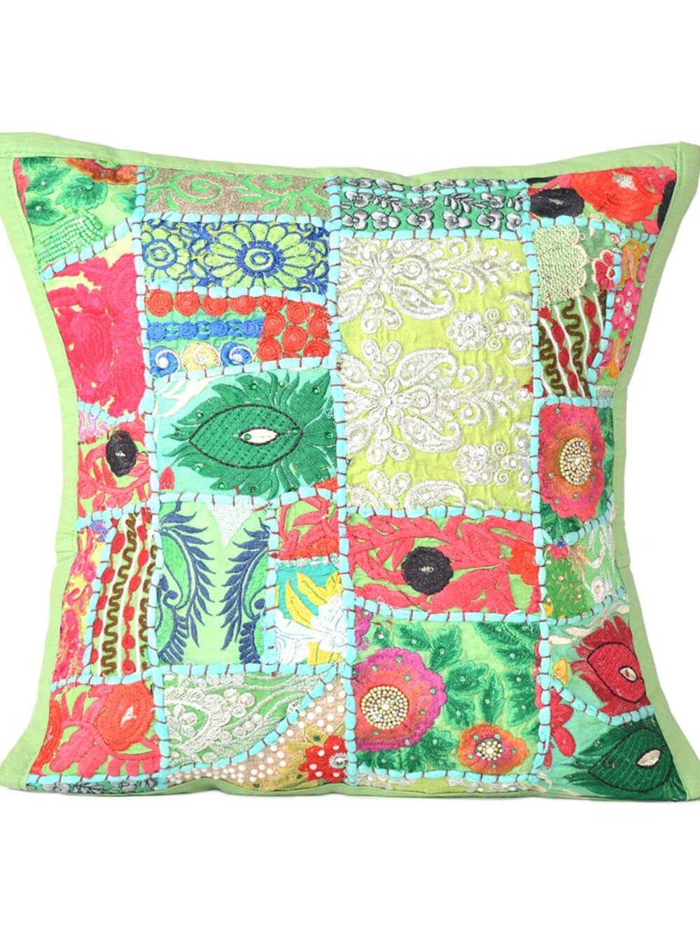 Oussum Stylish Cushion Cover Cotton decorative stitching Patchwork Pillow Case